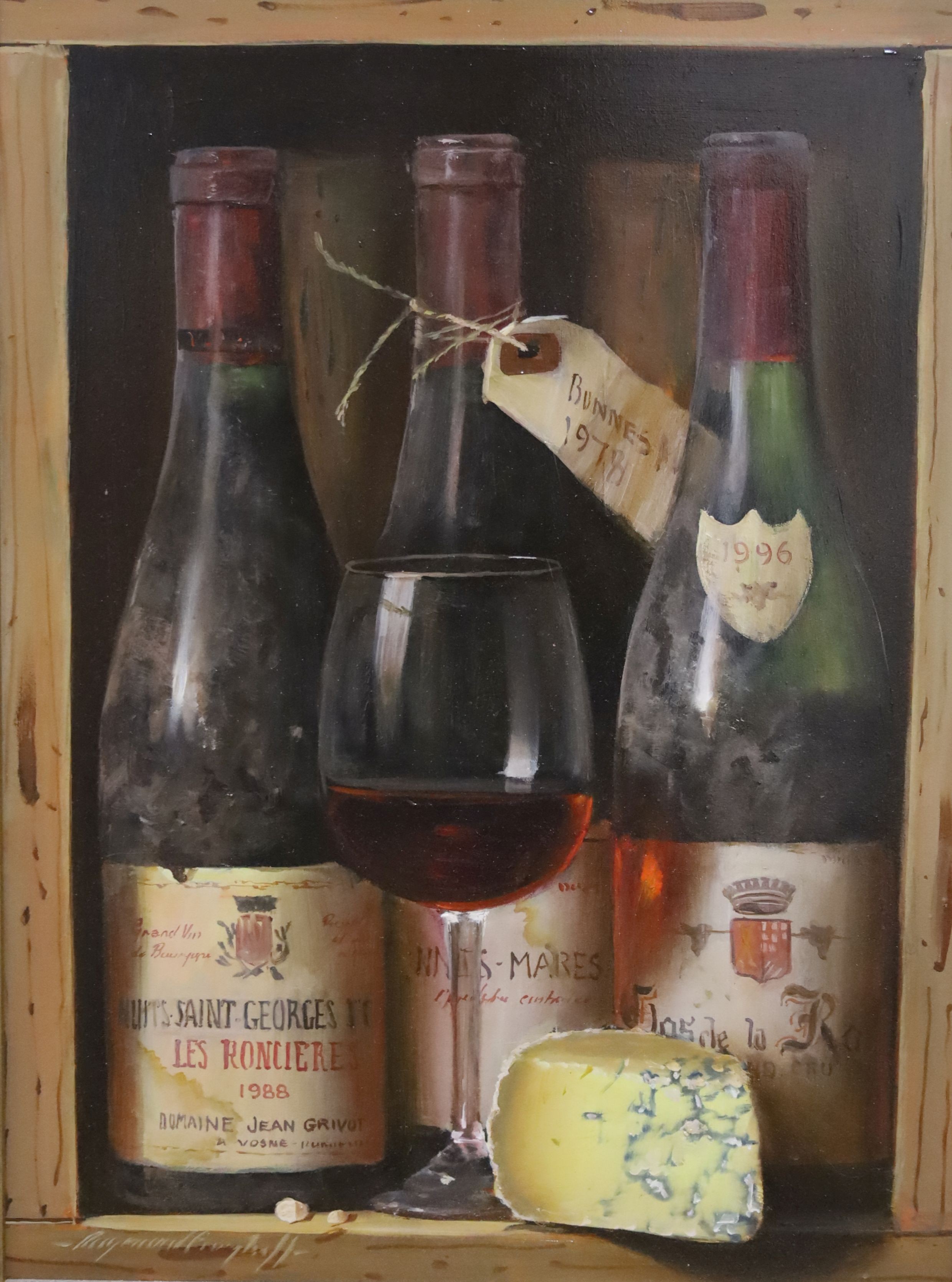 Raymond Campbell (1956-), oil on board, 'Nuits St Georges, Clos de la Roche', signed, 40 x 30cm